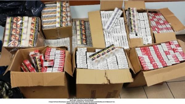 Κατασχέθηκαν περίπου 5.000 λαθραία πακέτα τσιγάρα και συσκευασίες καπνού