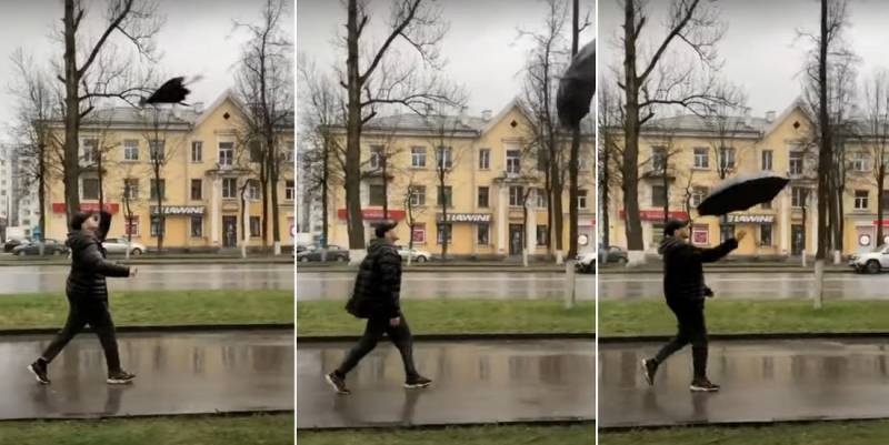 Απίθανο τρικ με ομπρέλα έγινε viral (Βίντεο)