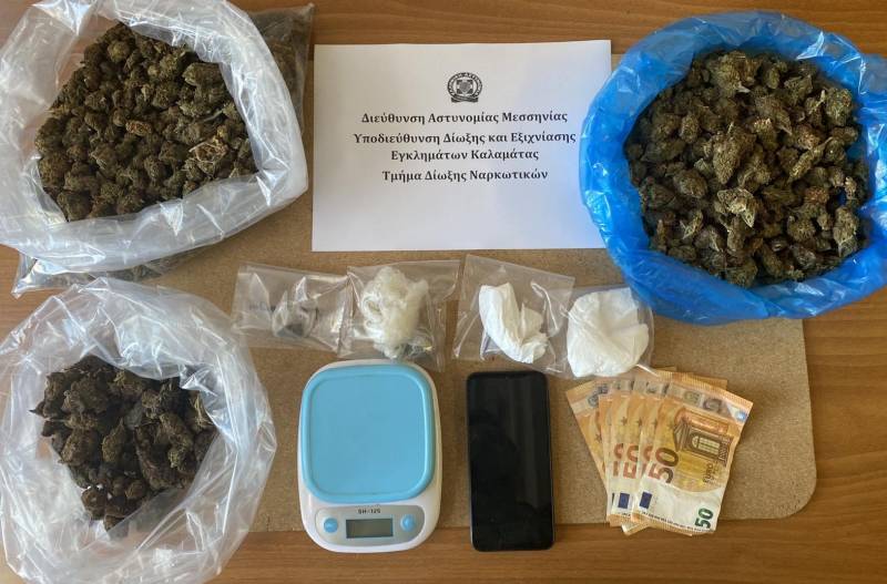 Χειροπέδες σε 64χρονο στην Καλαμάτα: Διακινούσε ηρωίνη, κοκαΐνη και χασίς