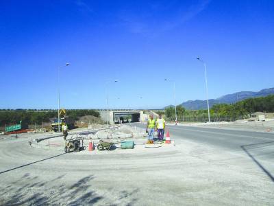 Εργασίες κατασκευής νέου κόμβου για Πήδημα 