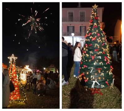 Φωταγωγήθηκαν τα δέντρα στα Φιλιατρά