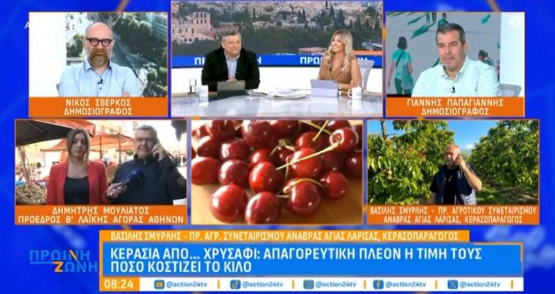Κεράσια από... χρυσάφι: Απαγορευτική πλέον η τιμή τους (Βίντεο)