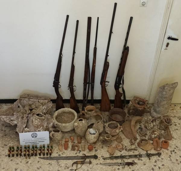 Λακωνία: Σύλληψη 59χρονου για όπλα και αρχαιοκαπηλία στο Γύθειο