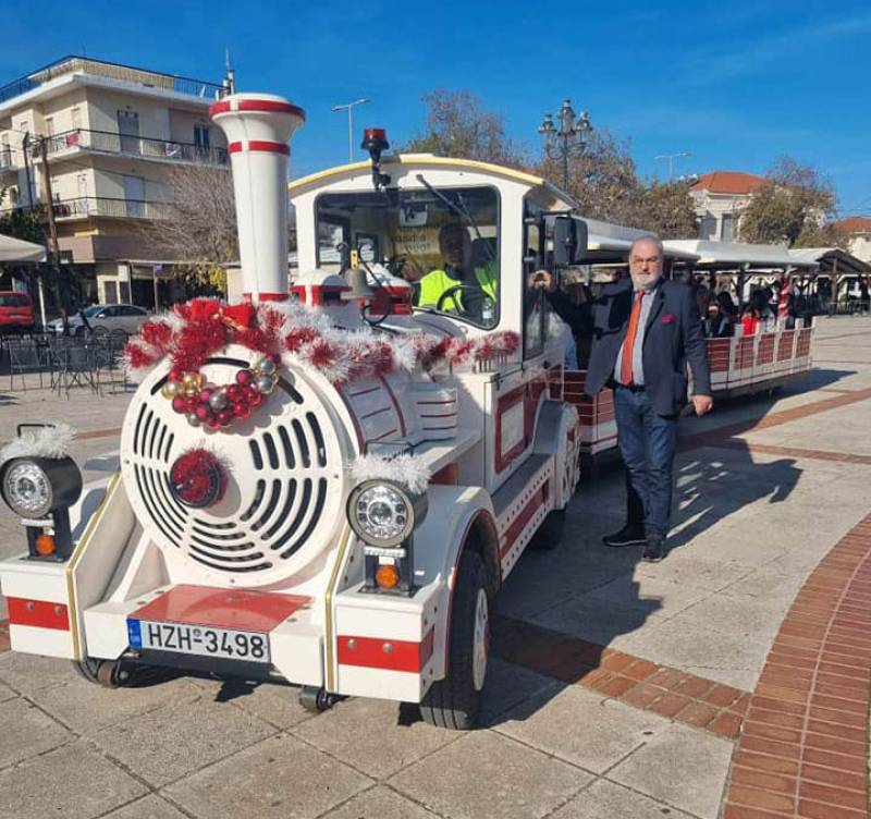 Στα Φιλιατρά το χριστουγεννιάτικο τρενάκι του Δήμου Τριφυλίας