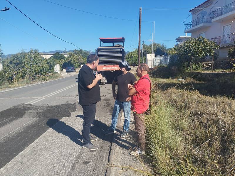 Ξανάρχισαν οι εργασίες στον δρόμο της Μάνης - Από τον κόμβο Φωτεινής έως τη διασταύρωση προς Κιτριές