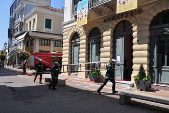 Ασκηση της Πυροσβεστικής στο 2ο Γυμνάσιο - Λύκειο Καλαμάτας
