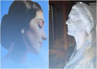 Αγαλμα της Μαρίας Κάλλας στο Νεοχώρι Ιθώμης