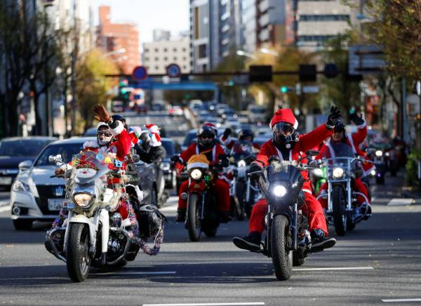 Μοτοσικλετιστές- Άγιοι Βασίληδες παρέλασαν με Harley Davidson στο Τόκιο κατά της παιδικής κακοποίησης