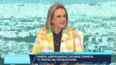 Ματίνα Παγώνη για την αφρικανική σκόνη: «Μετακινήσεις με μάσκα για όσους έχουν αναπνευστικά προβλήματα» (Βίντεο)