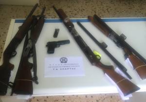 Τρεις συλλήψεις για όπλα στην Ανατολική Μάνη