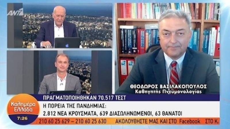 Βασιλακόπουλος: Μετά τη δεύτερη δόση του εμβολίου δεν χρειάζεται τεστ για τον κορονοϊό (Βίντεο)
