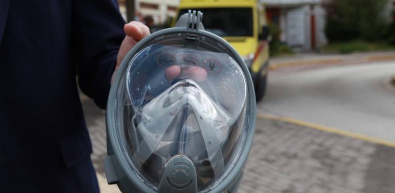 Κορονοϊός: Η πρώτη μικροβιοκτόνος μάσκα στο νοσοκομείο Πτολεμαΐδας