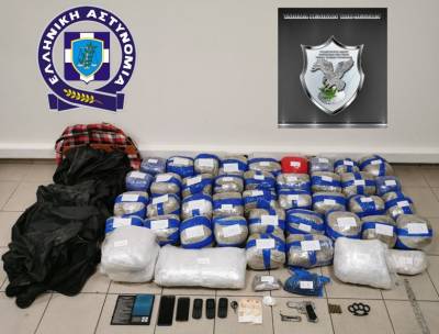Περισσότερα από 45 κιλά χασίς κατέσχεσε η ΕΛΑΣ κατά τη σύλληψη 27χρονου στη Θεσσαλονίκη