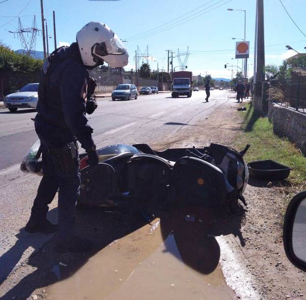 Καλαμάτα: Τροχαίο με τραυματισμό μοτοσικλετιστή στον Αντικάλαμο