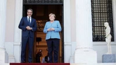 Συνάντηση του Κυρ. Μητσοτάκη με την πρώην καγκελάριο της Γερμανίας Άνγκελα Μέρκελ