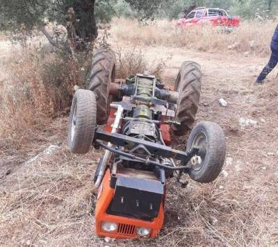 Μεσσηνία: 71χρονος νεκρός από ανατροπή τρακτέρ στην Αγριλιά