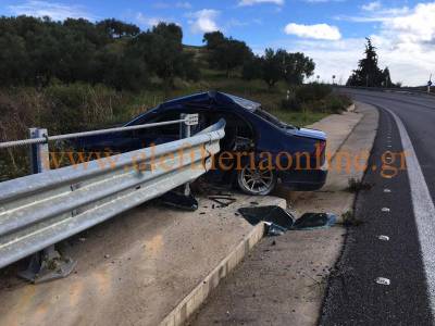 Μεσσηνία: Τροχαίο με δύο τραυματίες στην ΕΟ Καλό Νερό - Τσακώνα