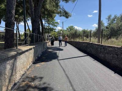 Ασφαλτόστρωση δρόμων στην Πελεκανάδα