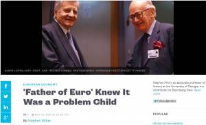 Bloomberg: Ο &quot;πατέρας του ευρώ&quot; ήξερε για το προβληματικό παιδί