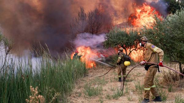 Ένα από τα πύρινα μέτωπα της Ηλείας πέρασε στην Αρκαδία
