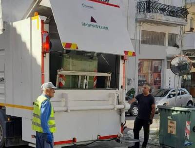 Ο Λεβεντάκης για μηχάνημα πλύσης κάδων απορριμμάτων