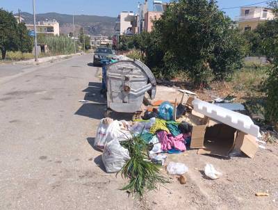 Σκουπιδότοπος στην Γλαύκου