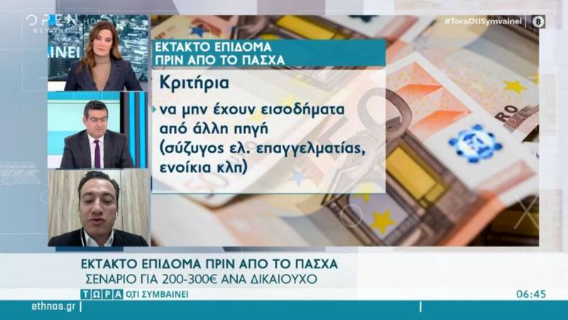 Έκτακτο επίδομα πριν από το Πάσχα: Σενάριο για 200-300 ευρώ ανά δικαιούχο (Βίντεο)