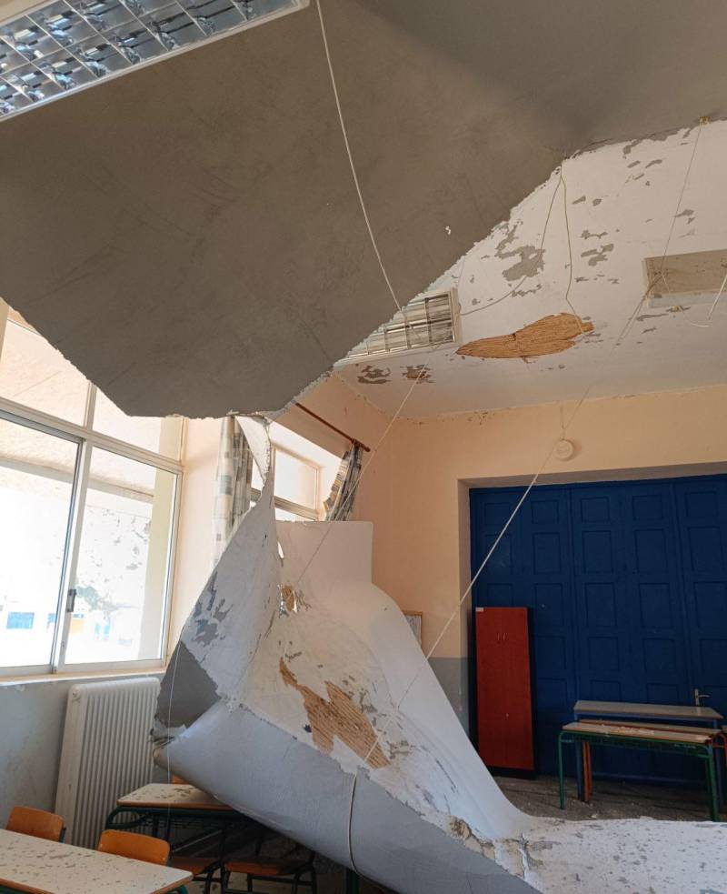 Μεσσηνία: Κατέρρευσε η οροφή του 1ου Δημοτικού Φιλιατρών