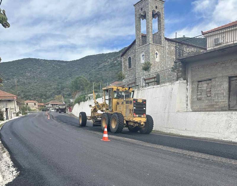 Ολοκληρώθηκαν οι εργασίες στον δρόμο Ασπρόχωμα - Τσακώνα