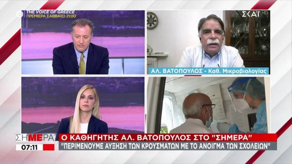 Βατόπουλος: Πώς θα κινηθεί η πανδημία τον χειμώνα (Βίντεο)