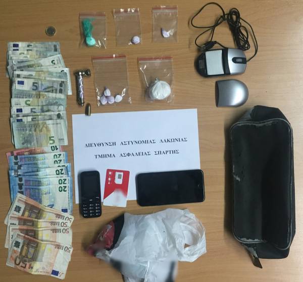 Συλλήψεις για κοκαΐνη και άλλα ναρκωτικά στη Σπάρτη