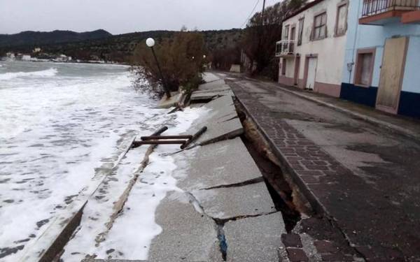 Τεράστιες ζημιές από την κακοκαιρία στον Δήμο Δυτ. Λέσβου