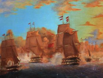 Αναπαράσταση της Ναυμαχίας της Μεθώνης