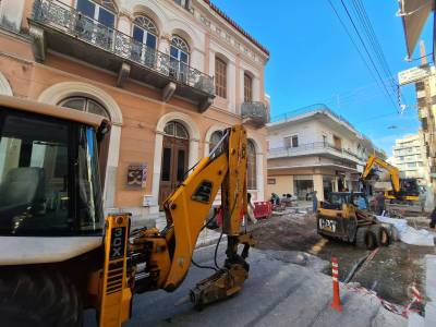 Καλαμάτα: Συνεχίζονται οι εργασίες ανάπλασης της οδού Αναγνωσταρά