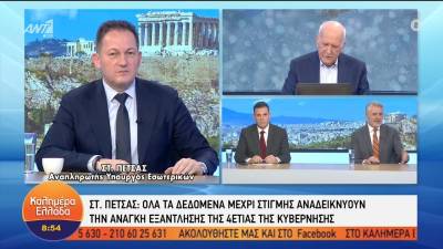 Πέτσας: Οι γιορτές θα γίνουν όπως είμαστε τώρα (Βίντεο)