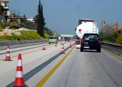 Ολιγόλεπτη διακοπή της κυκλοφορίας στην ΕΟ Κορίνθου - Πατρών