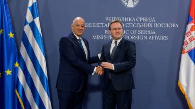 Συνομιλίες Δένδια στο Βελιγράδι με τον Σέρβο ομόλογό του