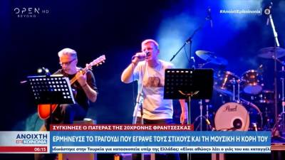 Τέμπη – Συγκίνησε ο πατέρας της 20χρονης Φραντσέσκας ερμηνευόντας το τραγούδι της