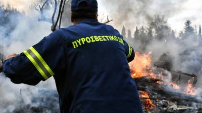 Ενισχύθηκαν οι πυροσβεστικές δυνάμεις για την πυρκαγιά σε επιχείρηση στο Ομορφοχώρι Λάρισας