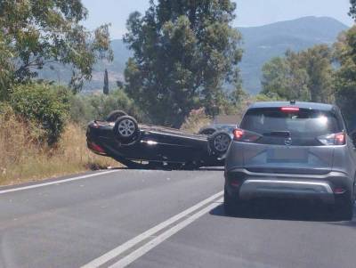 Μεσσηνία: Τροχαίο με τραυματισμό στον δρόμο Τσακώνα - Καλό Νερό