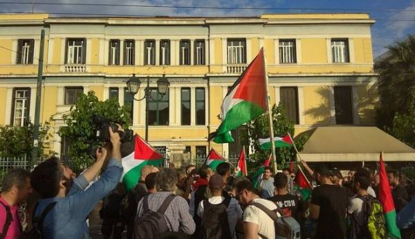 Πορεία αλληλεγγύης για την Παλαιστίνη - Κλειστή η Βασιλίσσης Σοφίας