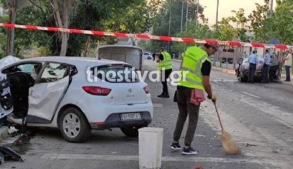 Τραγωδία στη Θεσσαλονίκη: Δύο νεκροί σε τροχαίο (βίντεο)