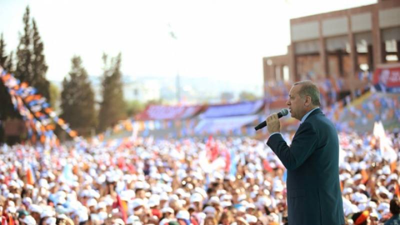 Προεκλογική συγκέντρωση Ερντογάν στο Σαράγεβο