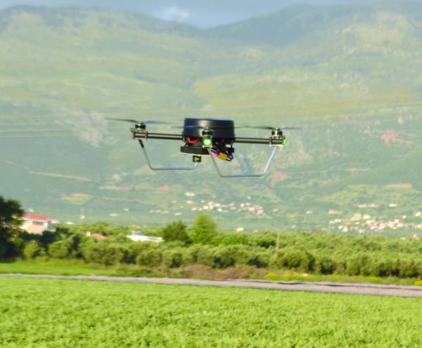 Παρακολούθηση καλλιέργειας καρπουζιού με ελικόπτερο