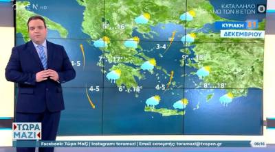 Καιρός: Λίγες νεφώσεις και υψηλές για την εποχή θερμοκρασίες (Βίντεο)