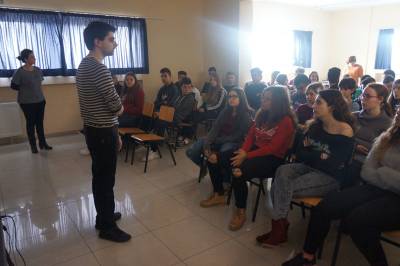 Γνωριμία μαθητών με το Μάριο Σαρέλλα