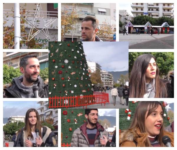 Ανάμεικτα συναισθήματα για τον Χριστουγεννιάτικο στολισμό της Καλαμάτας (Βίντεο)