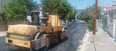 Ασφαλτοστρώσεις σε δρόμους της Καλαμάτας