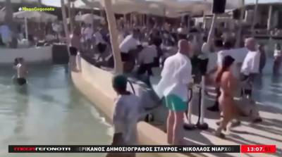 Μύκονος: Ξυλοδαρμός μεταξύ μεθυσμένων θαμώνων γνωστού beach bar (Βίντεο)