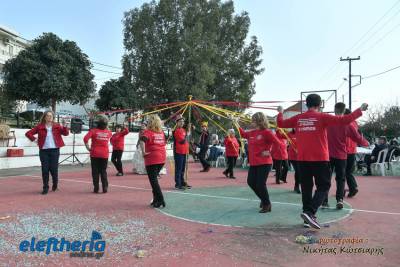 Καλαμάτα: Αποκριάτικο γλέντι και παραδοσιακό λιώσιμο του παστού στο Ασπρόχωμα (φωτογραφίες)